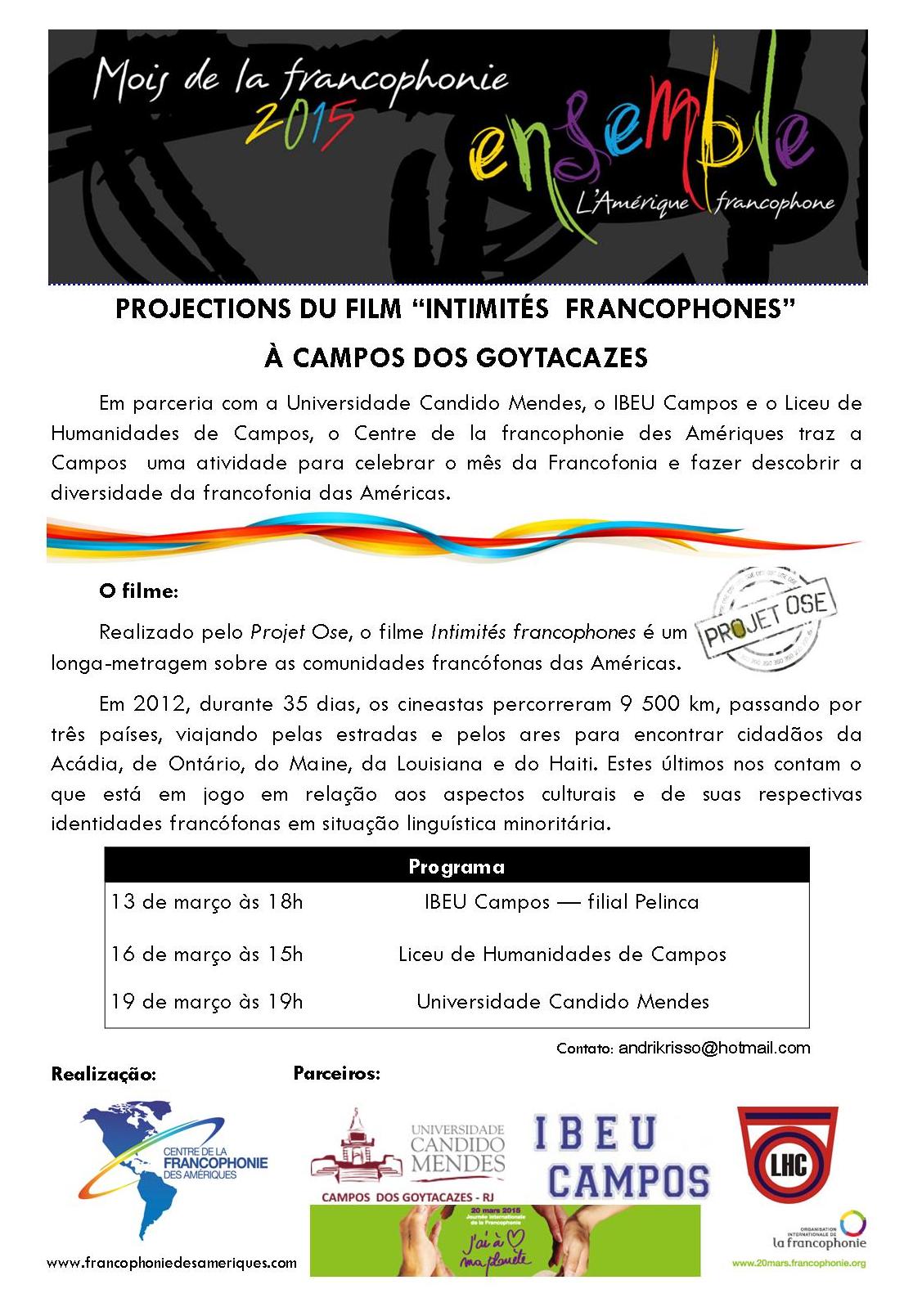 Cartaz Francophonie 2015