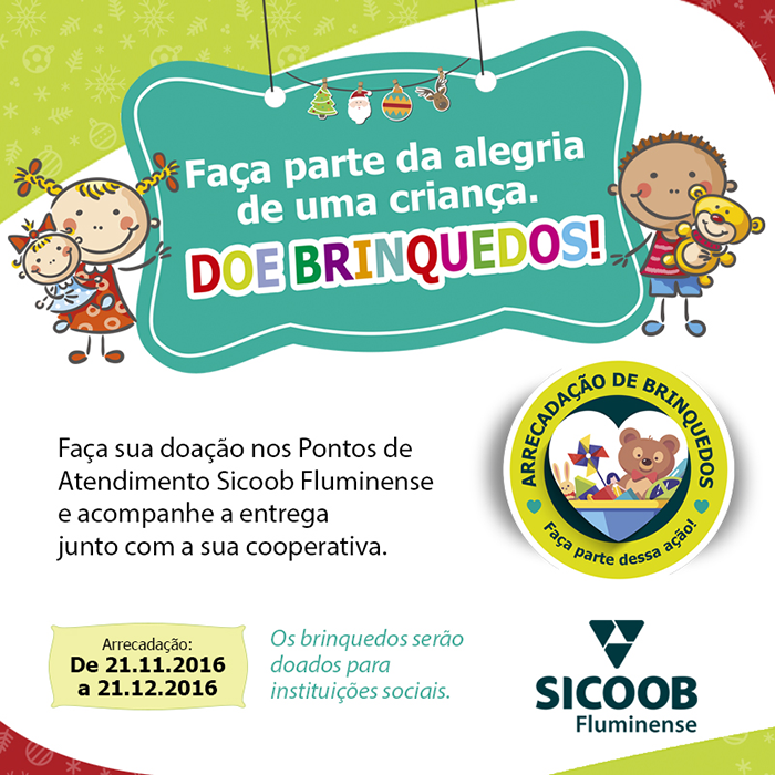 arrecadacao brinquedos sicoob 2016