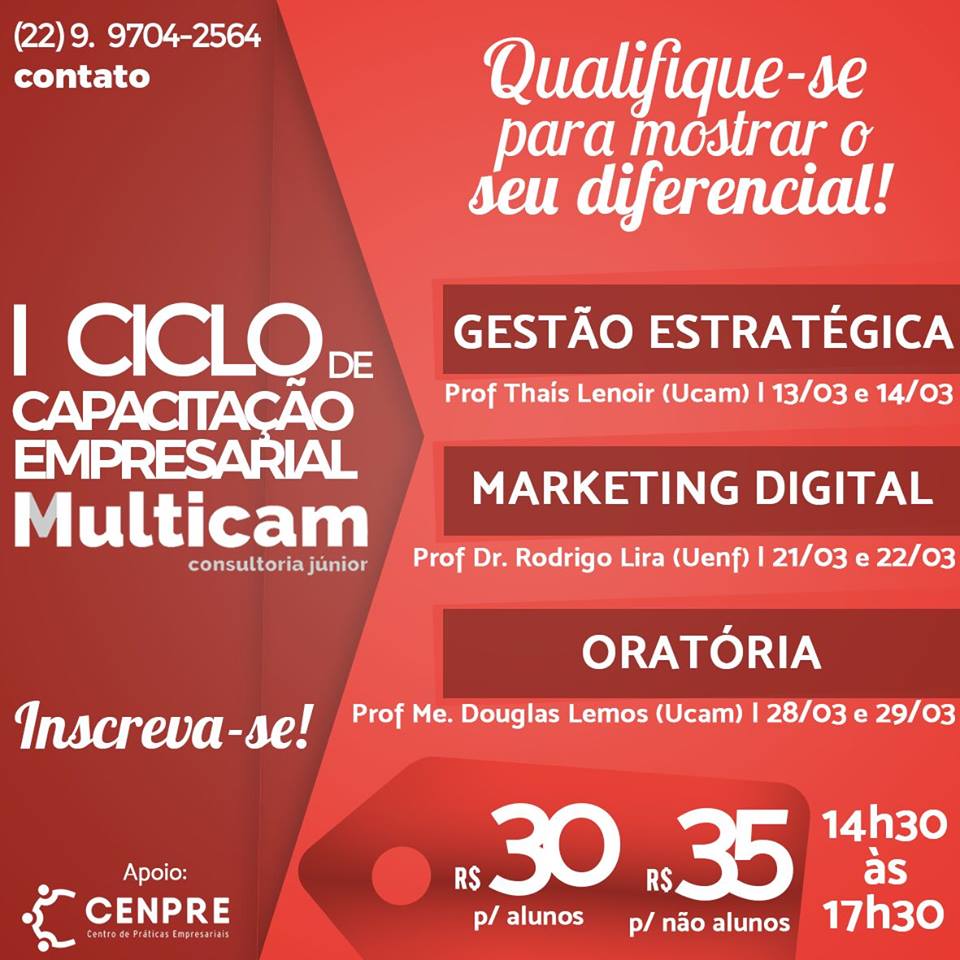 i ciclo de capacitacao empresarial multicam