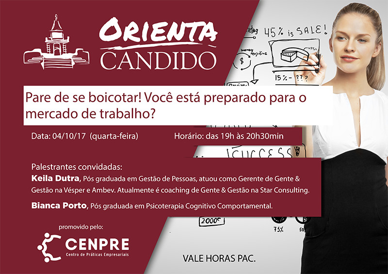 Não perca o Orienta Candido da próxima quarta – 04 de outubro