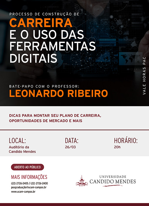 Evento na próxima segunda tem dicas para planejar sua carreira e ampliar oportunidades com o coach Leonardo Ribeiro – 26 de março