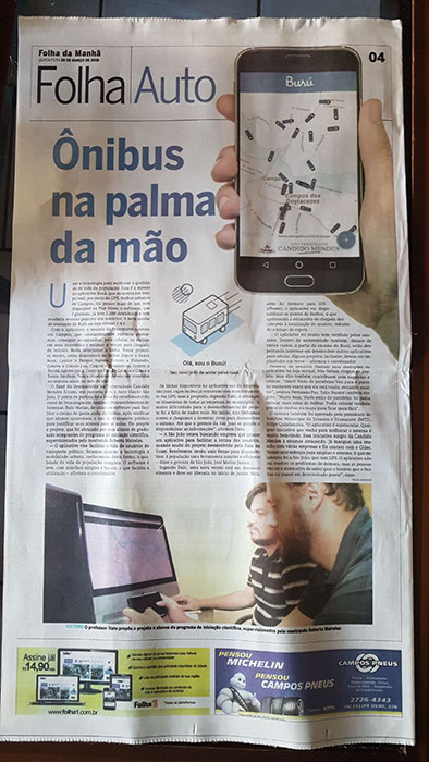 App desenvolvido na Candido é destaque em jornal local como tecnologia a favor da qualidade de vida da população