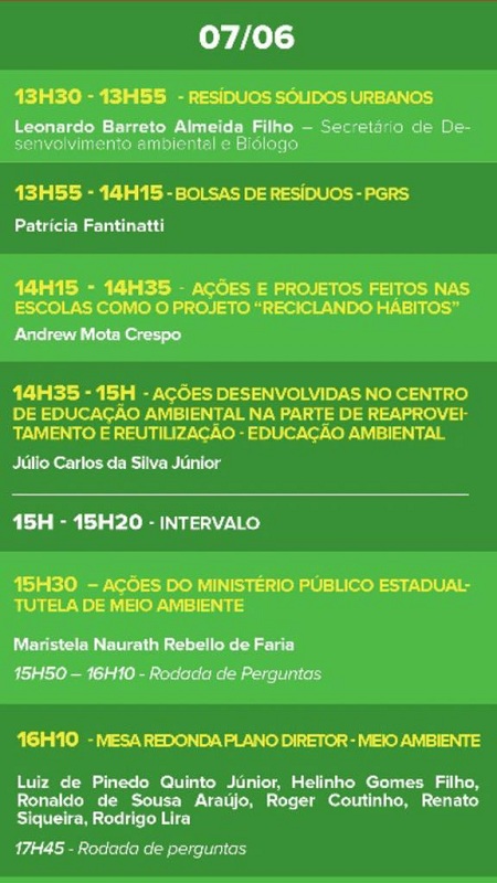 Universidade do Bem: evento promovido pela prefeitura nesta quinta trará luz a questões ligadas à gestão ambiental