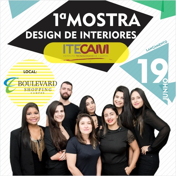 Formandos do curso técnico de Design de Interiores do ITECAM fazem mostra em shopping da cidade
