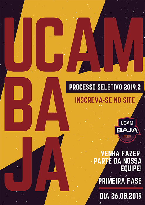 Inscreva-se para o processo seletivo de 2019.2 do projeto Baja