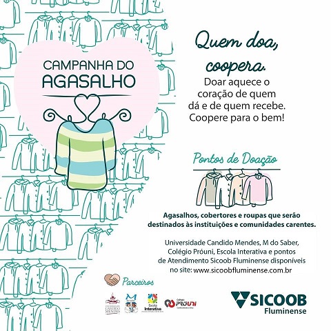UCAM se junta ao Sicoob na Campanha do Agasalho